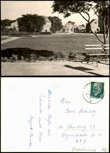 Postcard pritzwalk square - pritzwalk,