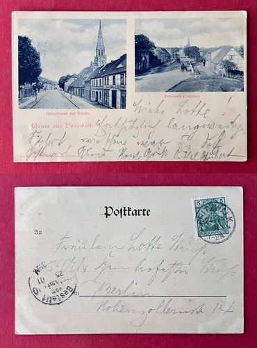 Postcard pritzwalk 1901 view - postcard,