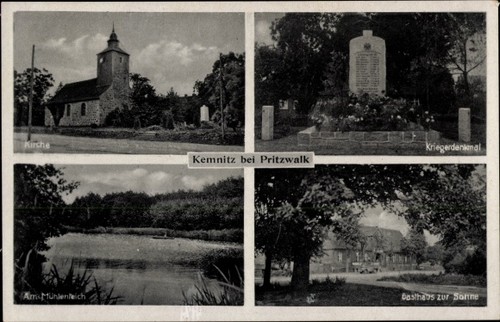 Postcard kemnitz pritzwalk - postcard,