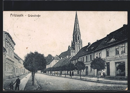 Pritzwalk postcard green - pritzwalk,, postcard,