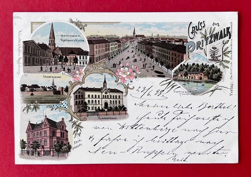 Litho postcard pritzwalk - postcard,