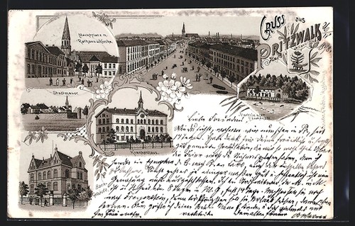 Lithograph pritzwalk bank - lithograph, pritzwalk,