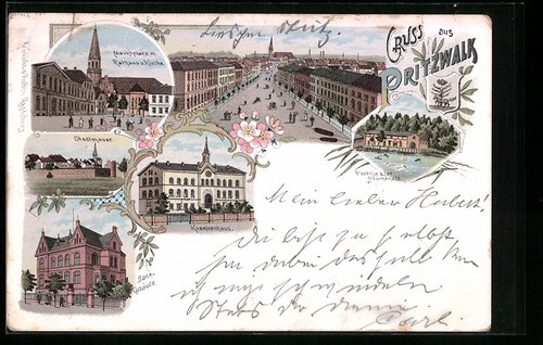 Lithograph pritzwalk bank - lithograph, pritzwalk,