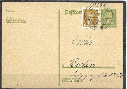 1929 ganzsachenpostk p 175 - 1929,