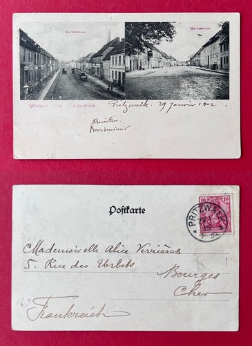 Postcard pritzwalk 1902 view - postcard,