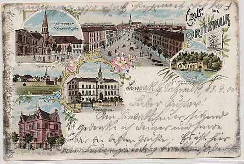 Pritzwalk litho stamped 1900 - pritzwalk,