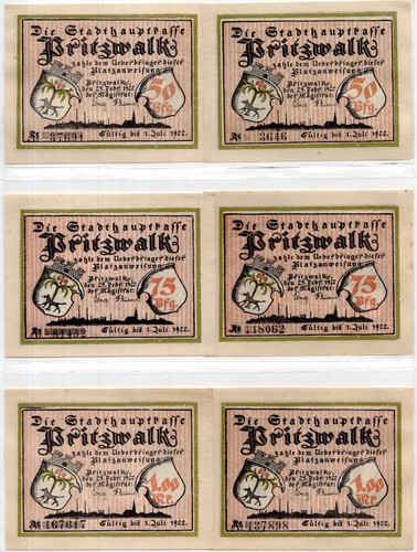 1922 germany pritzwalk - germany, notgeld