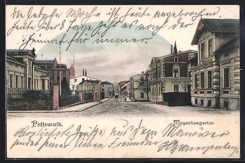 Postcard pritzwalk meyenburg - pritzwalk,,