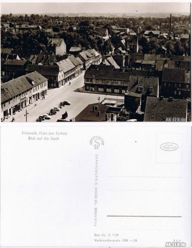 Postcard pritzwalk square - postcard,